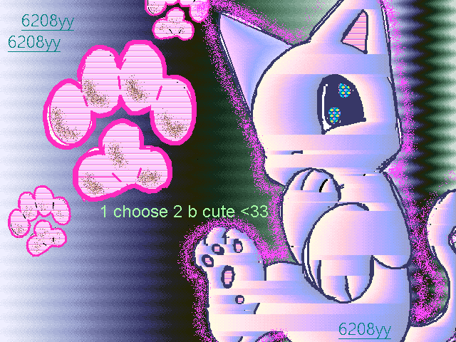 Cute kitten, drawn in Flying Colors 1993